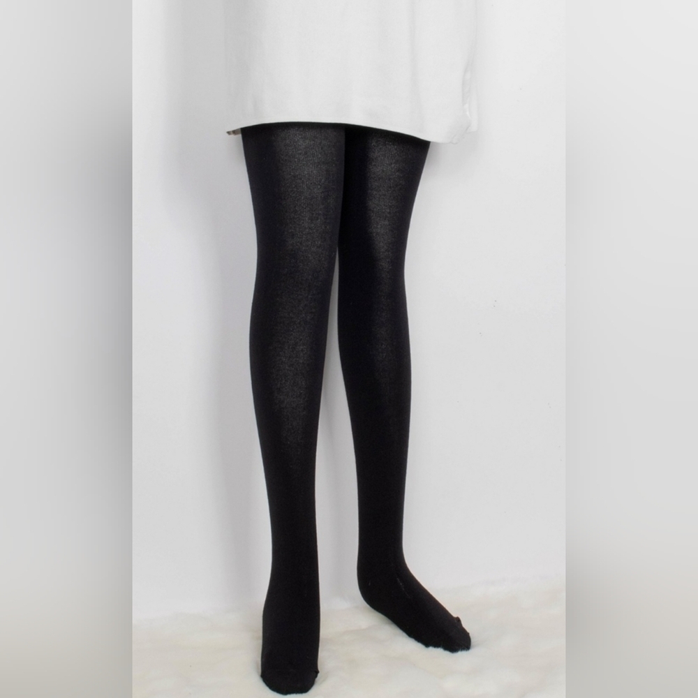 Trïbe Stretchy Full-length Footed Classy Knitted Black Tights Size XL NWT